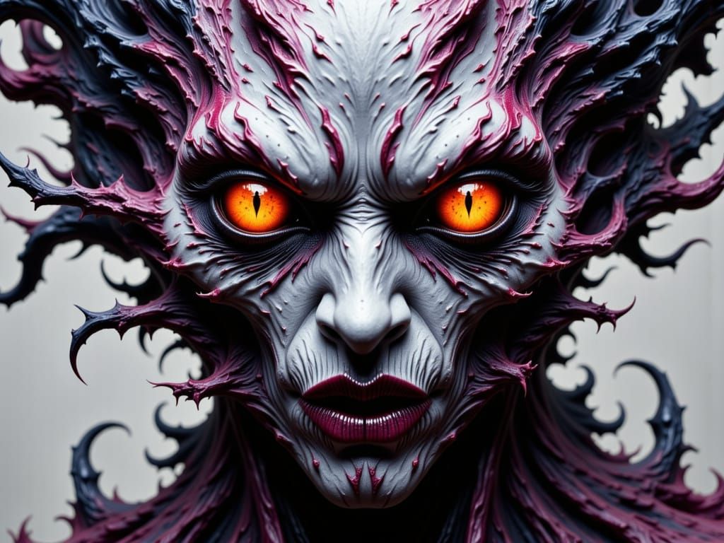 Monstrous Demon of Aphantasia in Oil Painting Style