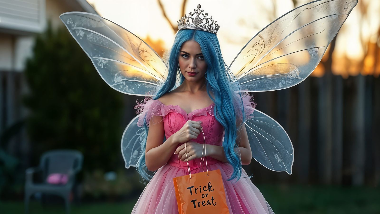 Faerie Princess in Pink Costume: Fantasy Art