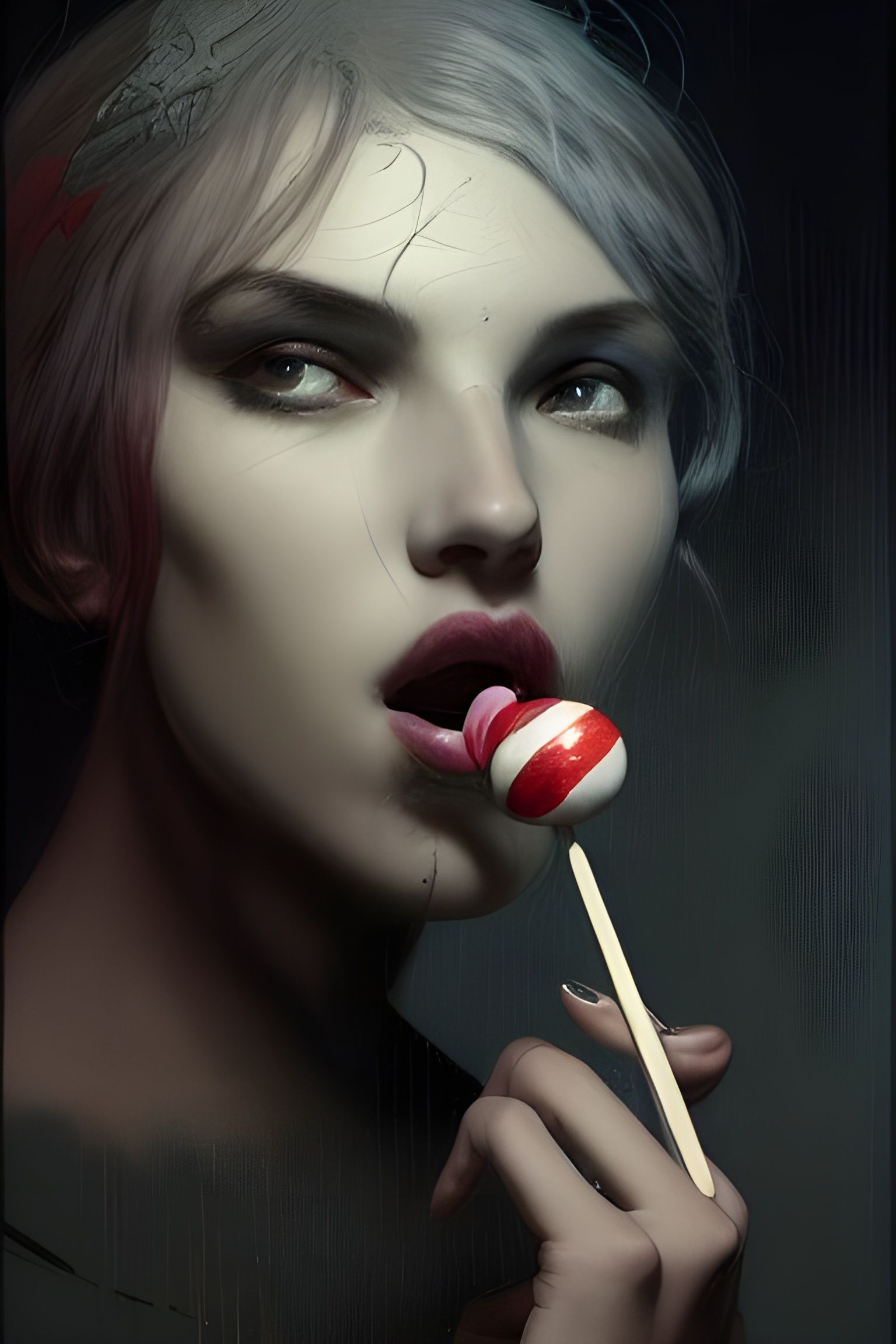 Lollipop Portrait in Eldritch Style