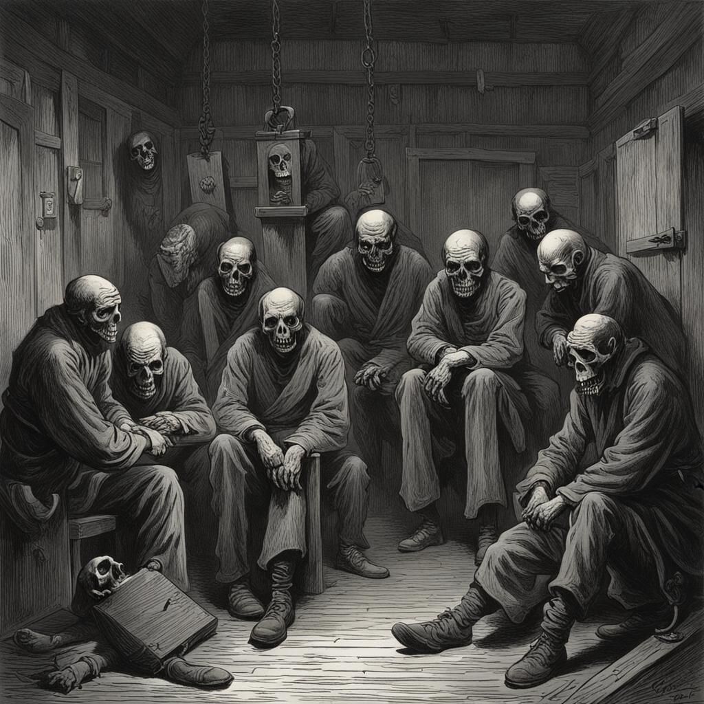 Horrific Death Row Inmates in Doré Style