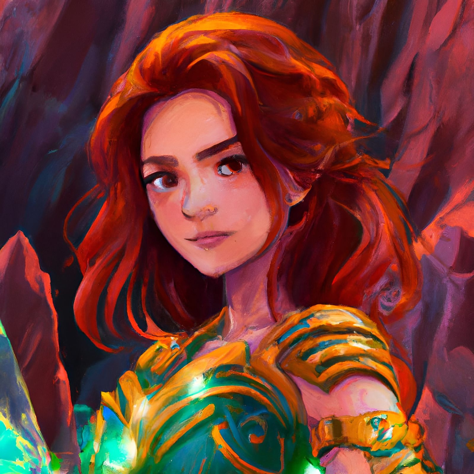 Thai Woman Swordsman in Fantasy Art Style