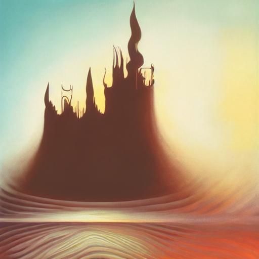 Ethereal Waterscape: Time Unfolding in Abstract Shapes