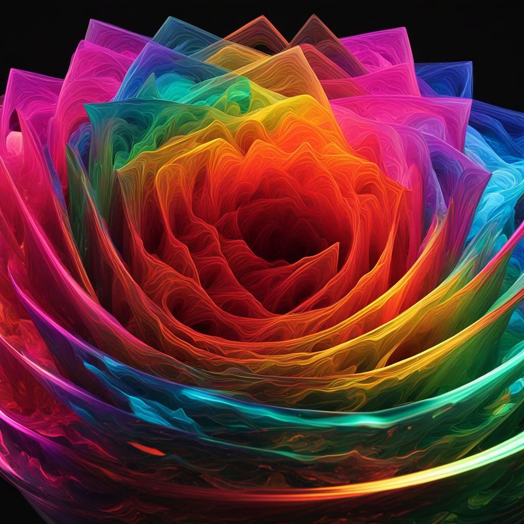 Psychedelic Cyberpunk Visualisations in Blazing Bright Neon....