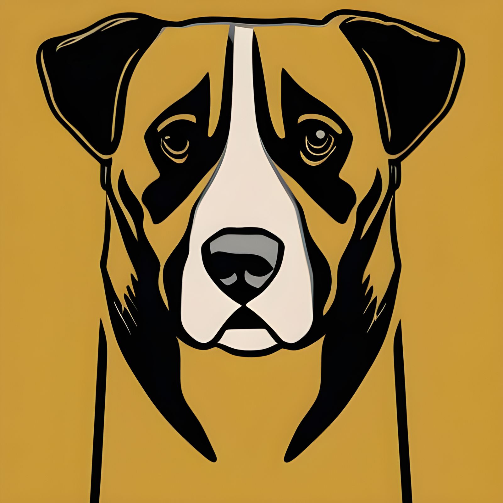 Pop Art Dogs in Geometric Bauhaus Style
