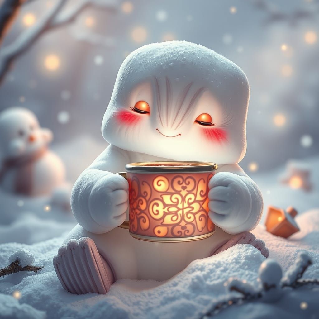 Whimsical Winter Wonder: Magical Marshmallow Sips Hot Chocol...