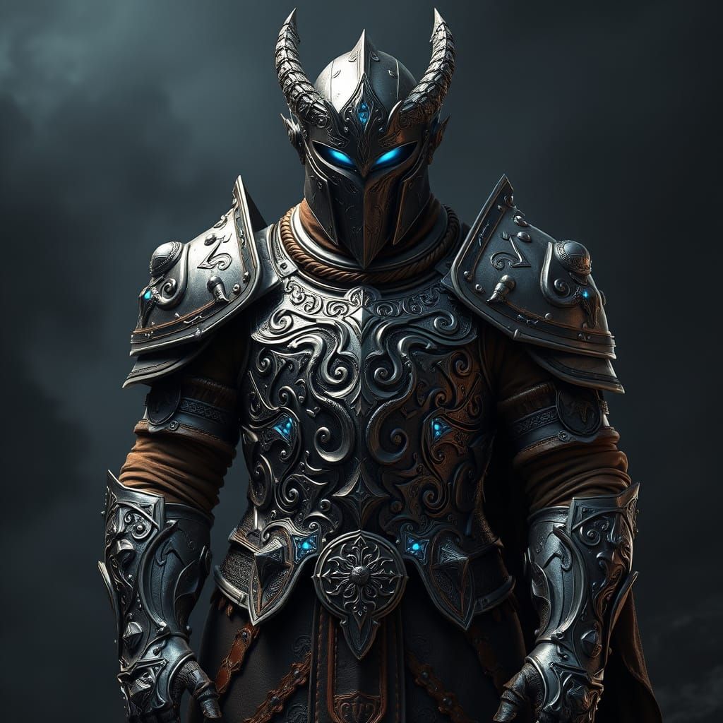 Epic Dark Fantasy Armor in Gothic Style