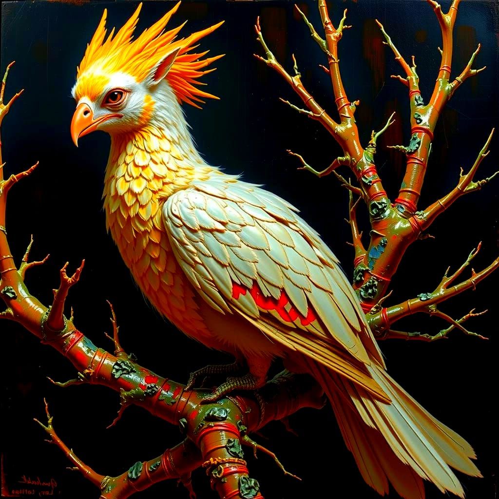 Abstract Swirling Red Forms