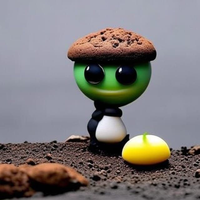 Cute Alien Dessert Illustration
