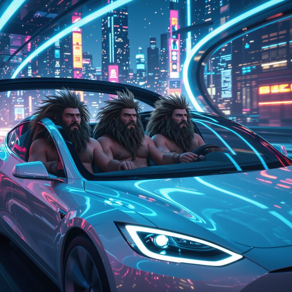 Cavemen in a Tesla: Futuristic Stone Age