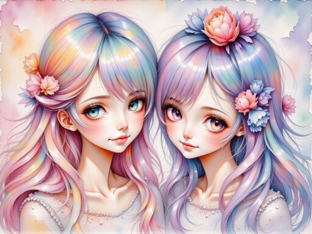 Dreamy Oil Painting with Mixed Styles