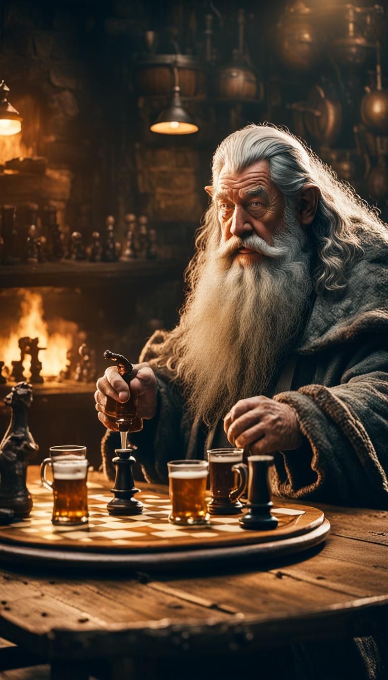 Gandalf and Gimli in Irish Pub Film Still
