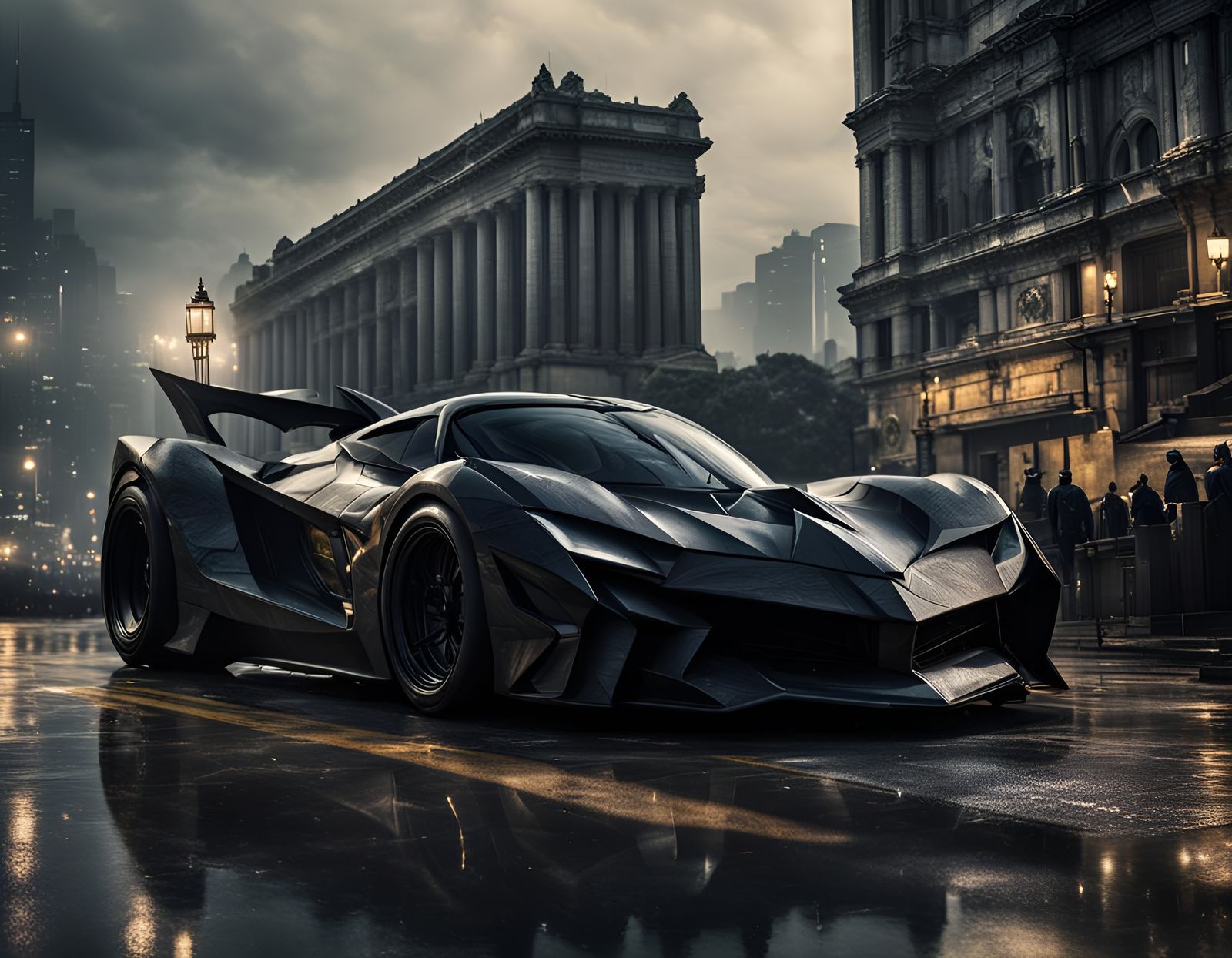 Hyperrealistic Batman Portrait with Intricate Details