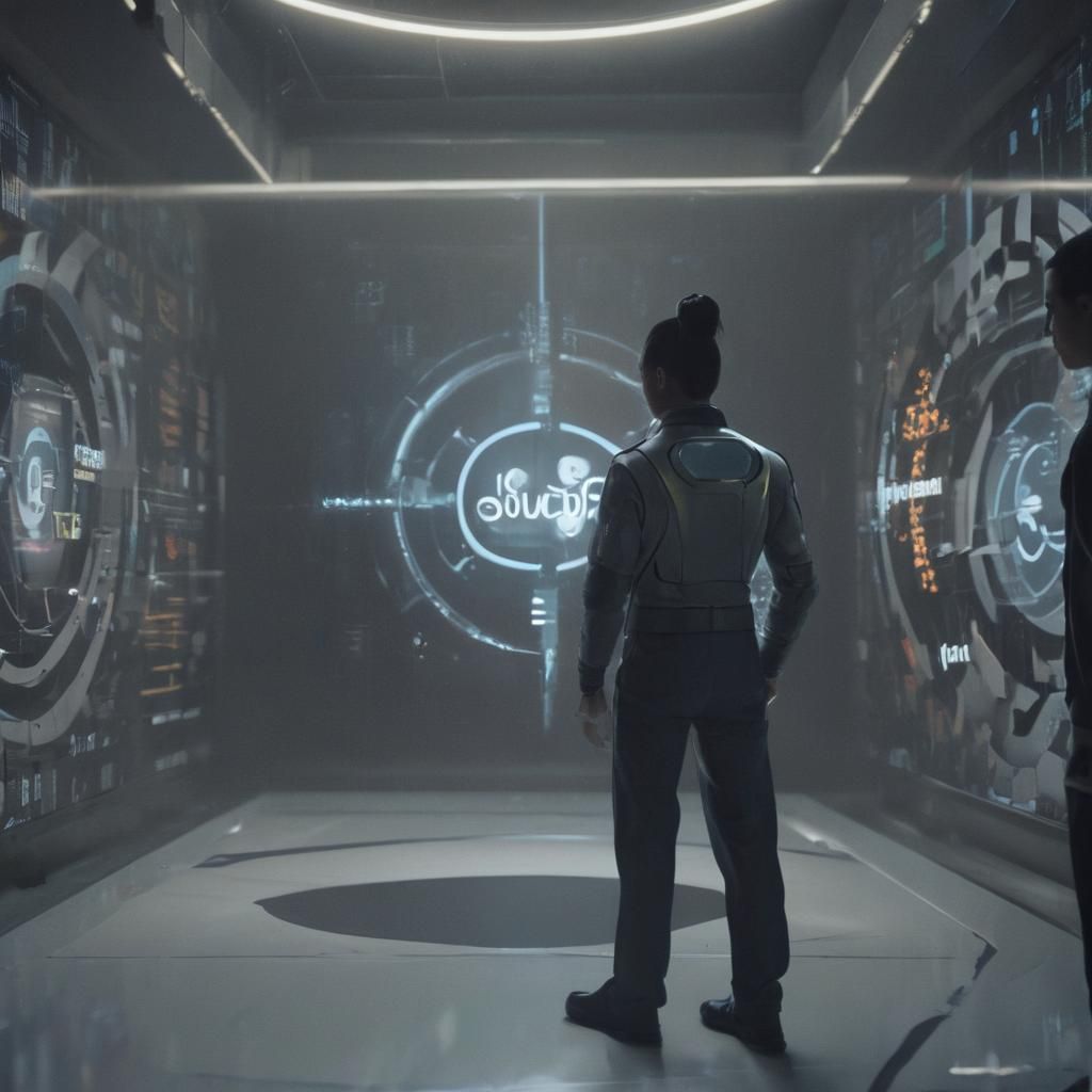 Futuristic AI Interaction in Fauvist Style