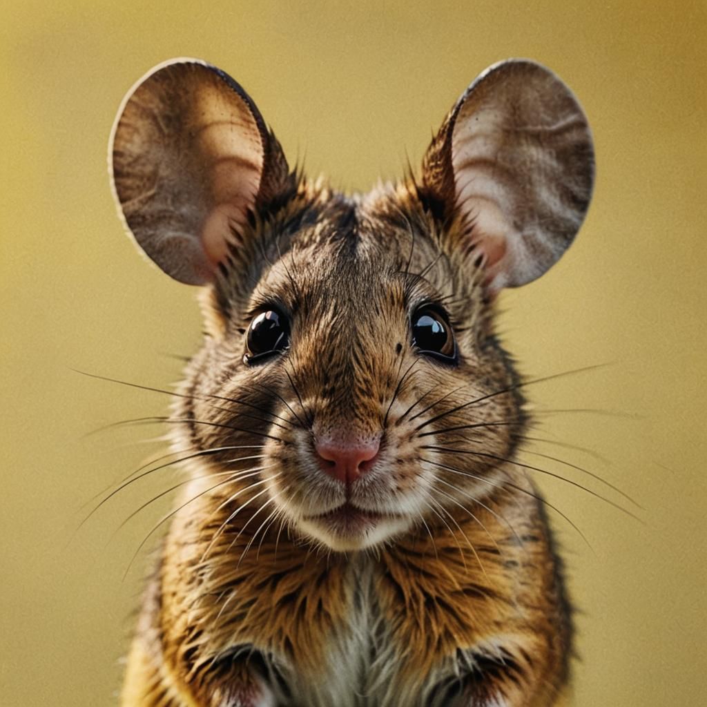 Brown Mouse Portrait in Cinematic Style