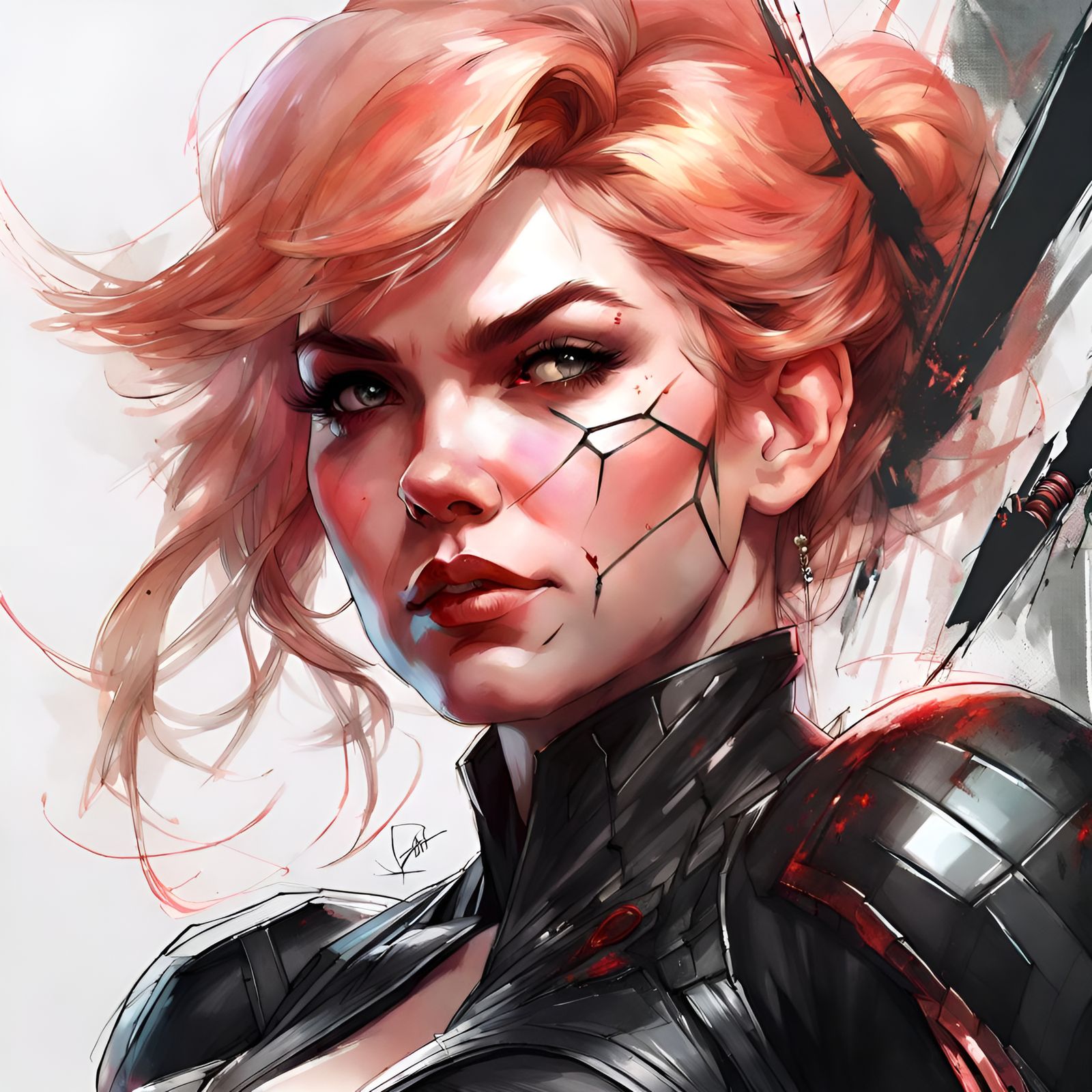 Princess as Dark Superhero in Digital Art