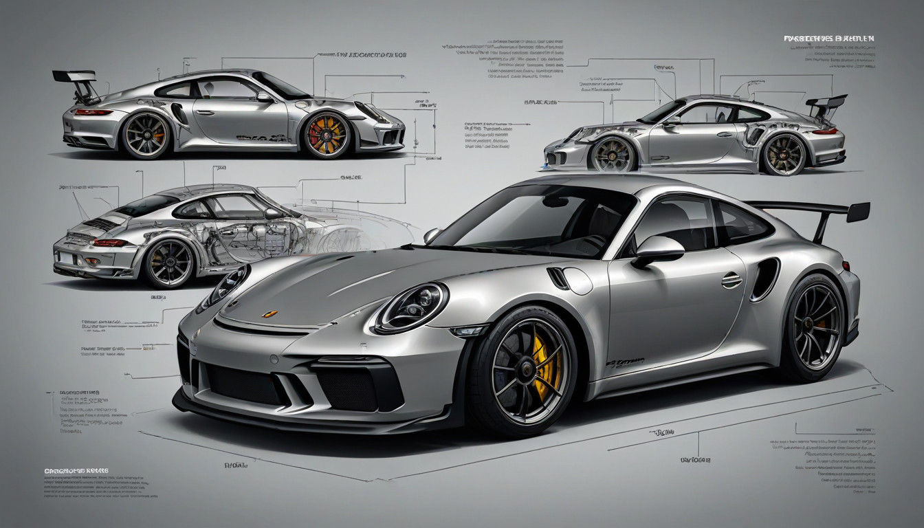 Porsche 911 GT3 Blueprint in Hyper-Detailed, High-Resolution...