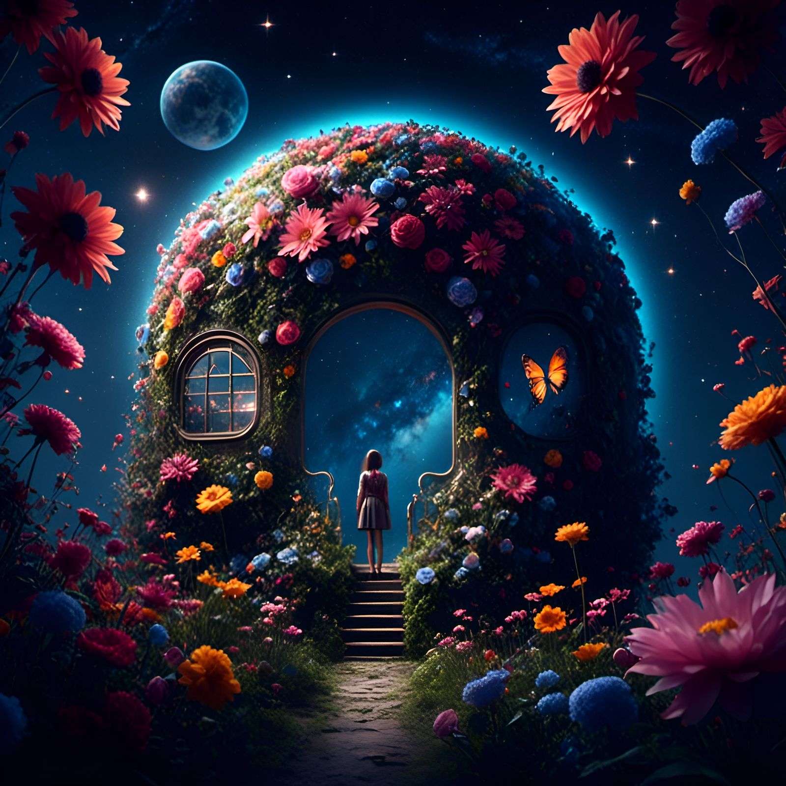 Secret Flower Garden in Outer Space: Animation Art