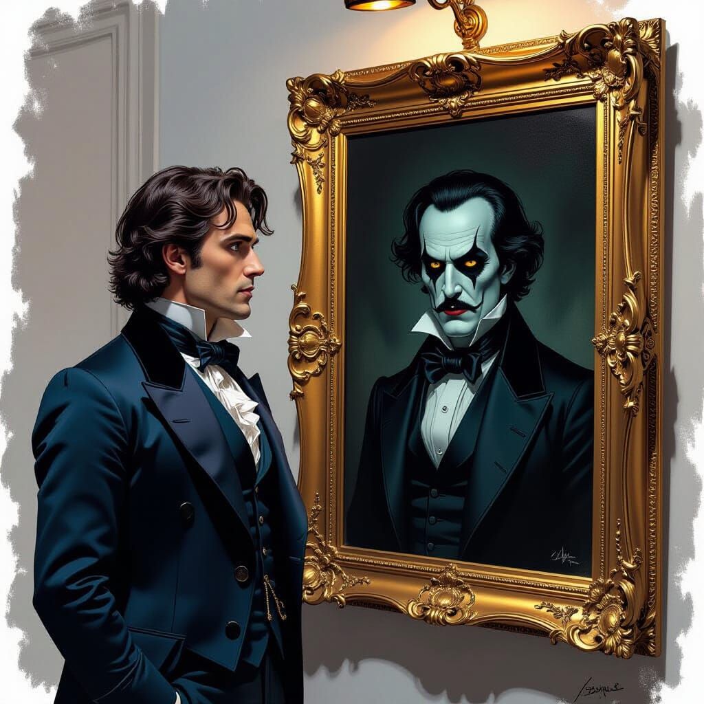 Dorian Gray Confronts His Demonic Portrait in Victorian Horr...