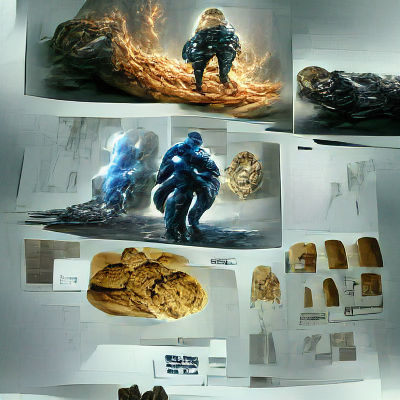 Fantastic Four 3D Concept Art in Comic Style