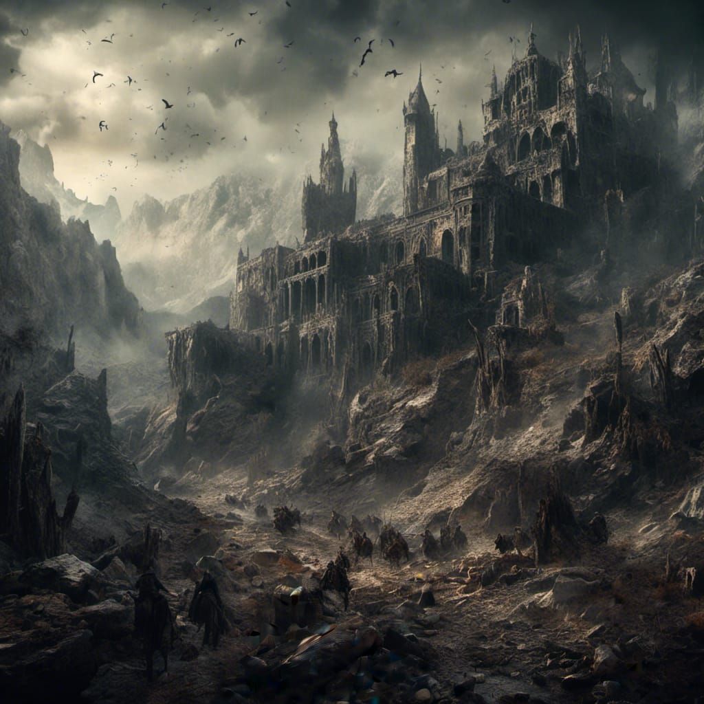 Epic Castle Siege in Macabre Style