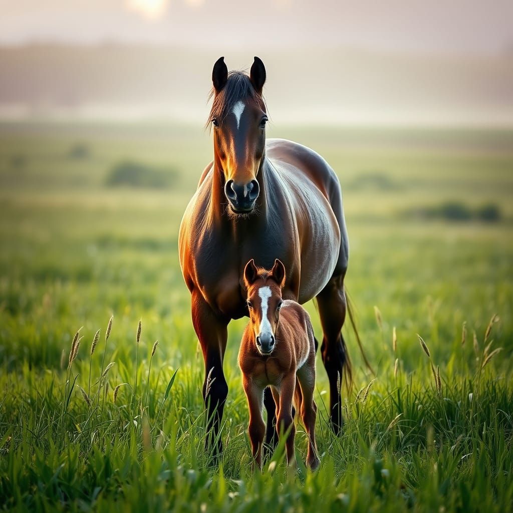 Majestic Pinto Mare in Lush Emerald Meadow