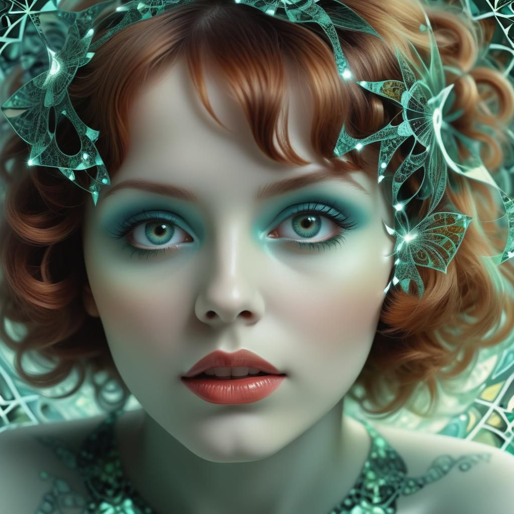 Kaleidoscopic Fractal Mandala in Digital Art