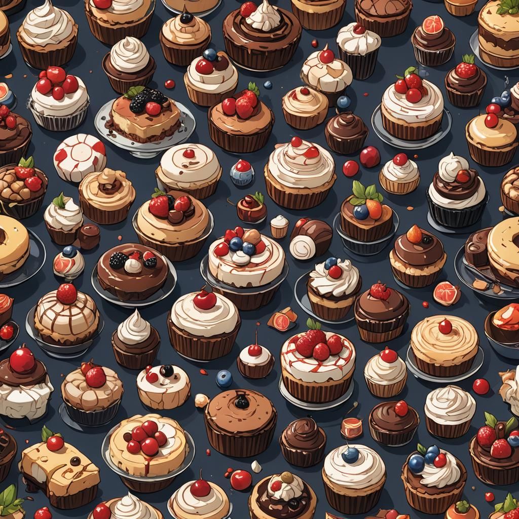 Zen Desserts in Anime Manga Style