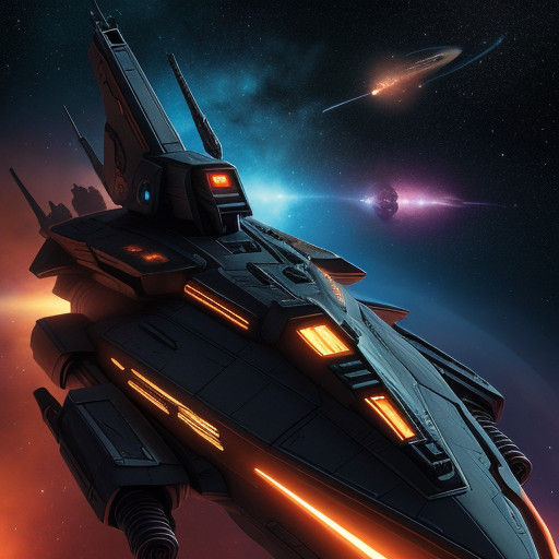 Ferengi Nagus Marauder Battlecruiser in Starry Space