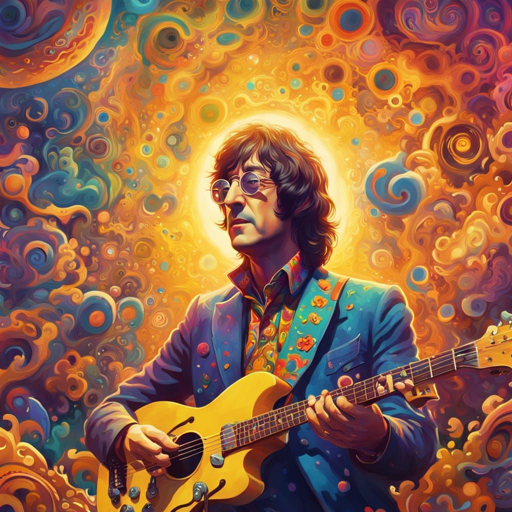 John Lennon in Yellow Submarine: Psychedelic Art