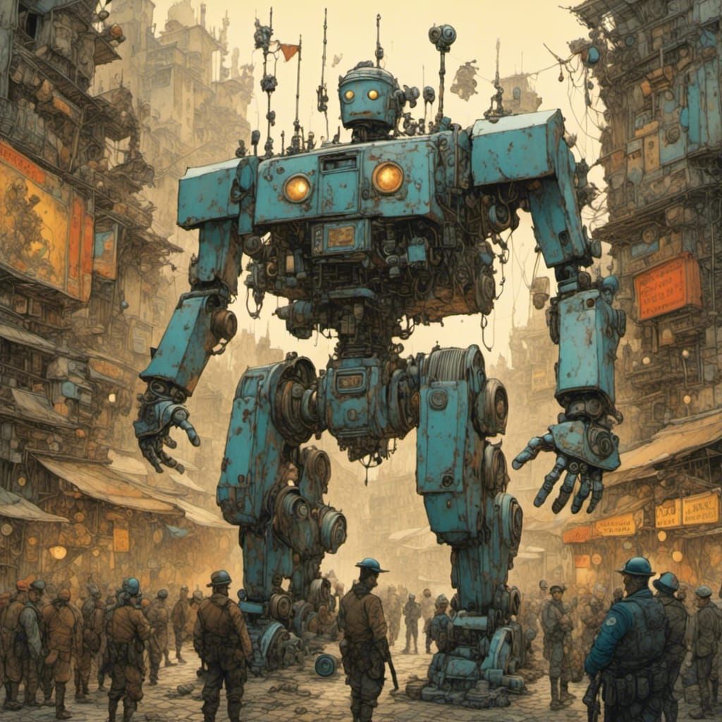 Old Days Sci-Fi Robot