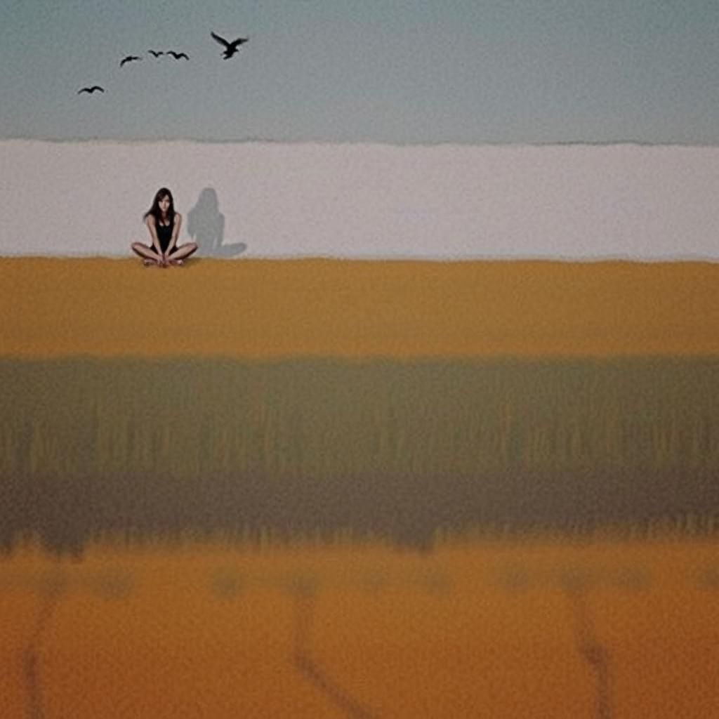 Solitary Woman in Natural Setting: Digital Portrait