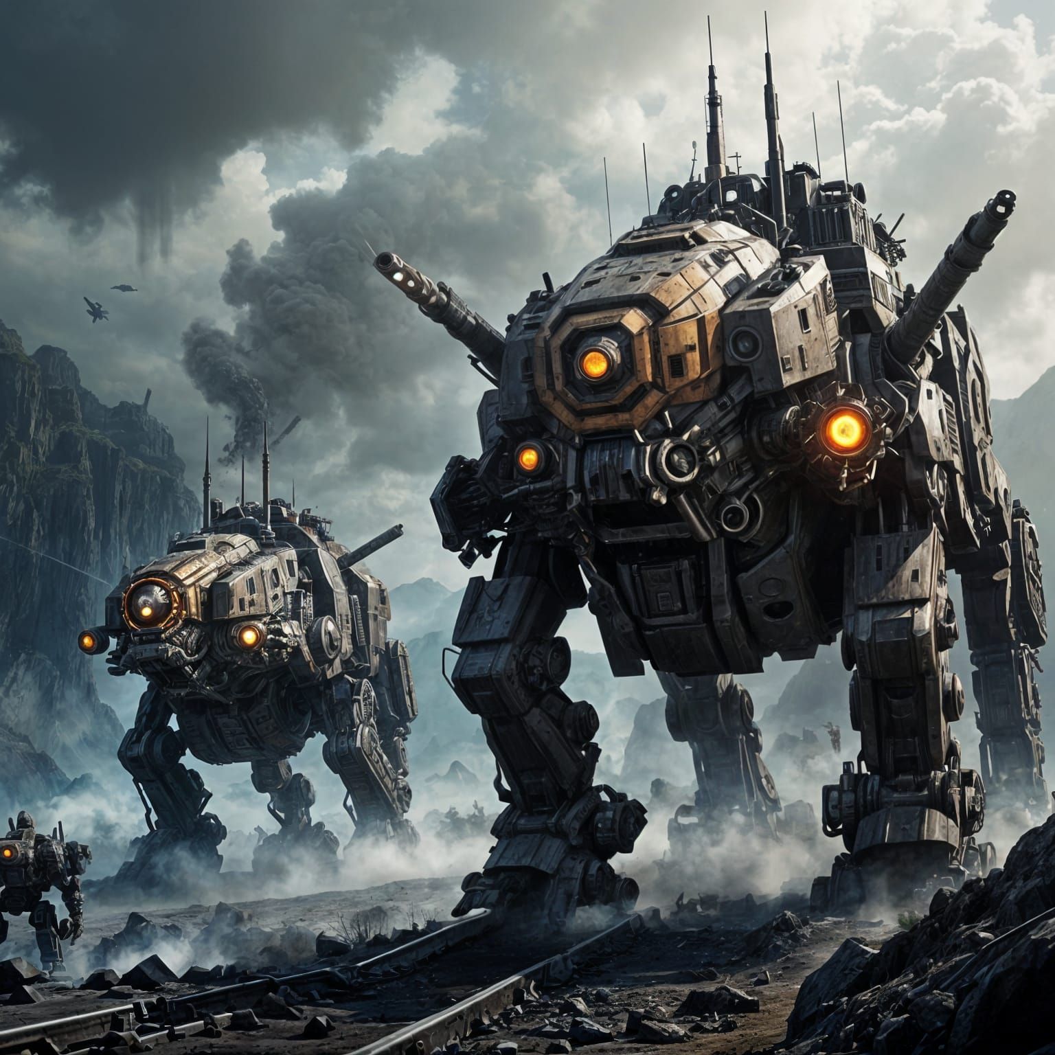 Cyberpunk Train Battles Ancient Beasts