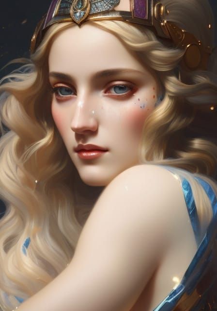 Aceso, Greek Goddess of Healing: Hyperdetailed Portrait