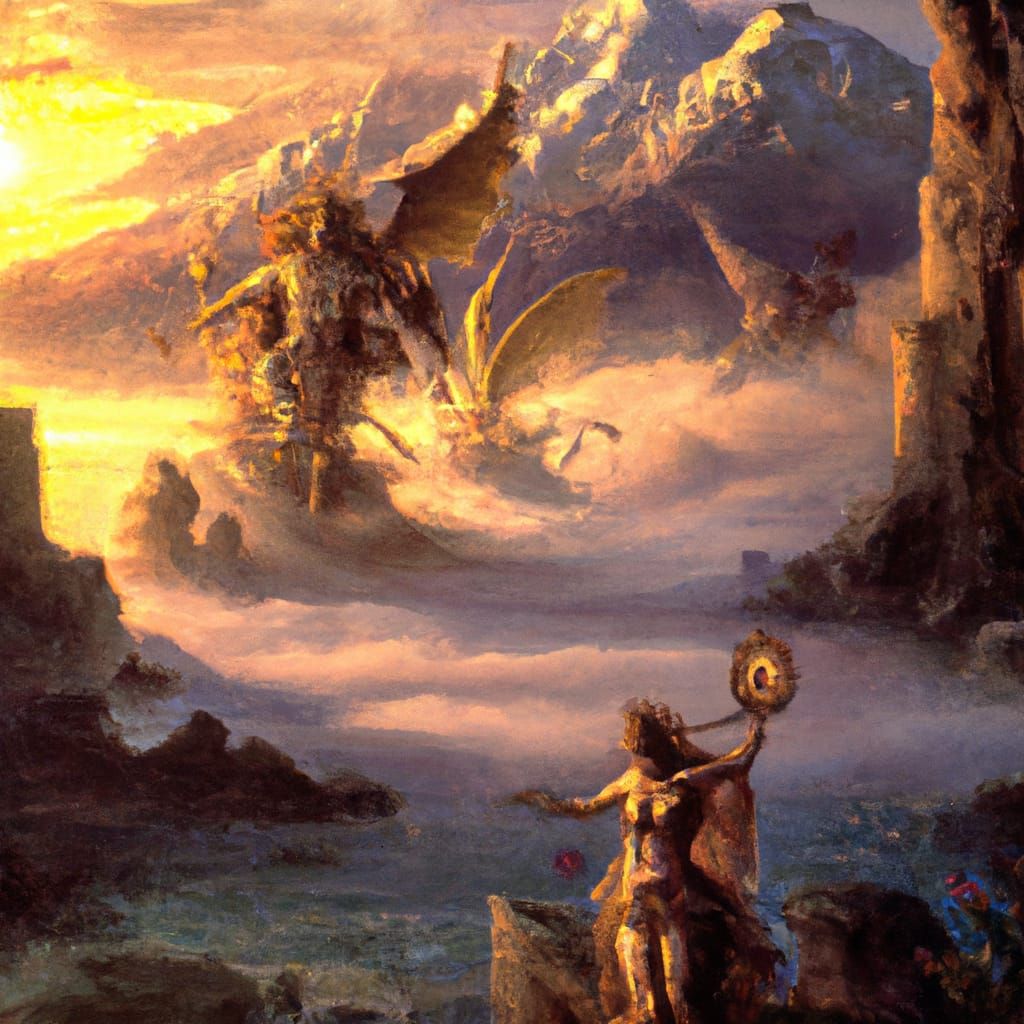 Venus in Battle Armor on Mount Olympus