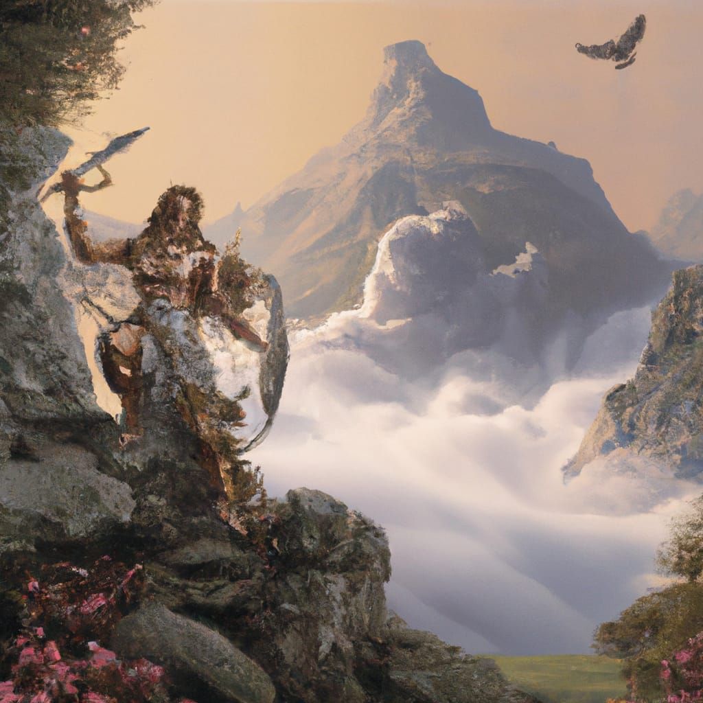 Venus in Battle Armor on Mount Olympus at Dawn
