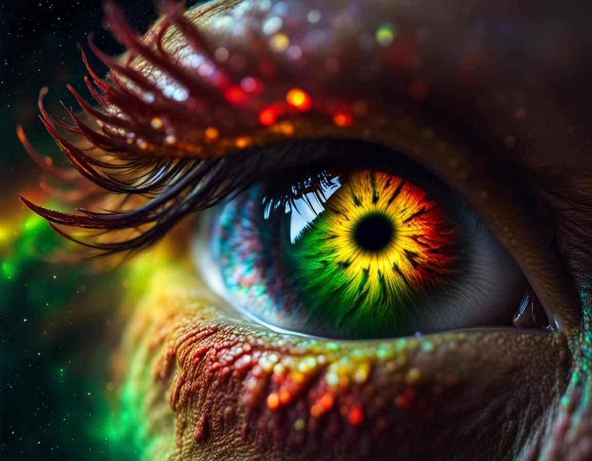 Cosmic Eyes with Nebula Iris in HDR
