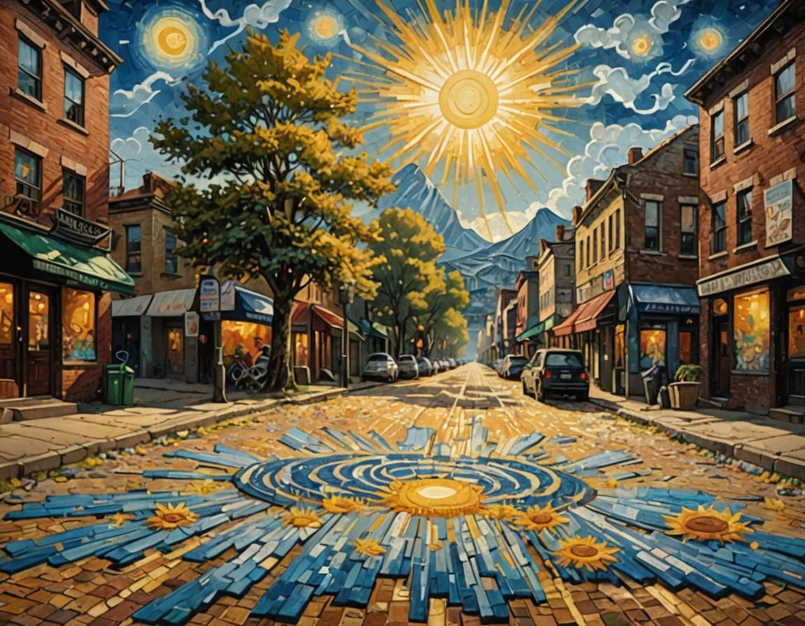 Stubbed Toe Under Graffiti Sunshine: Van Gogh Style