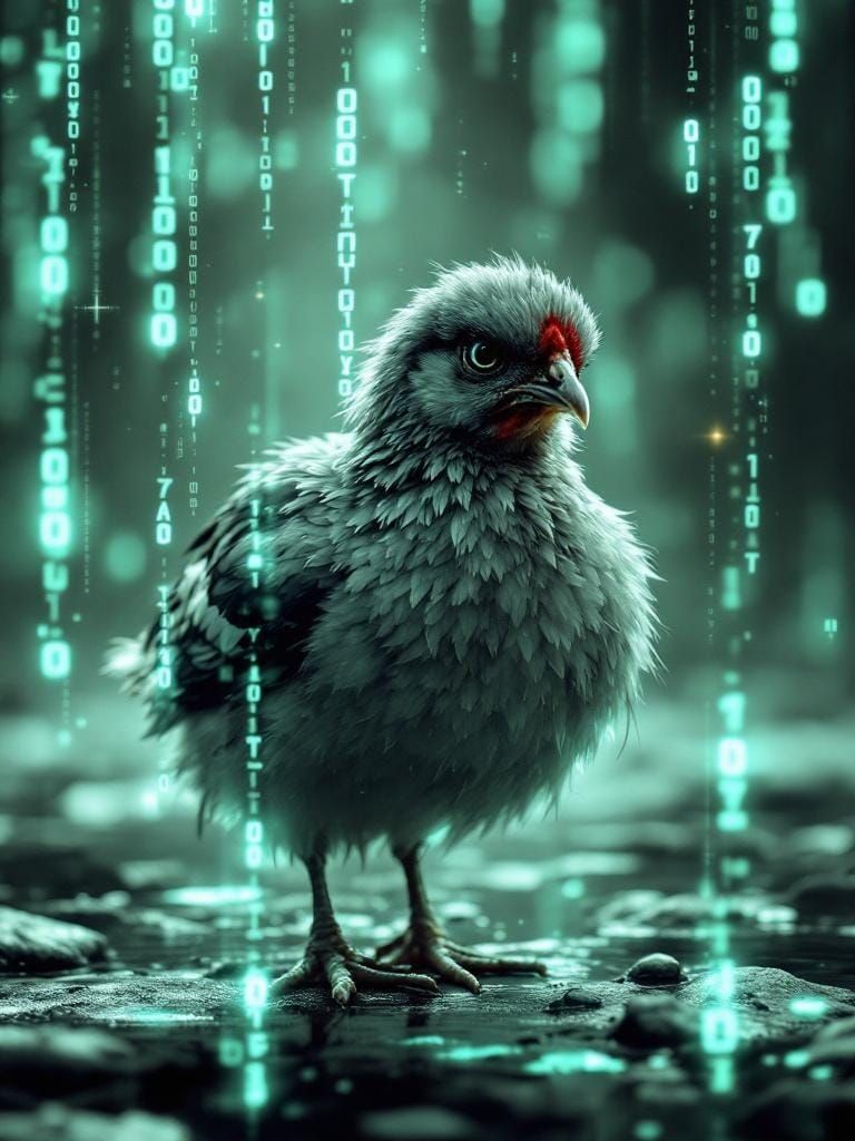 Cyberpunk Chick in Sumi-e Watercolor Fusion