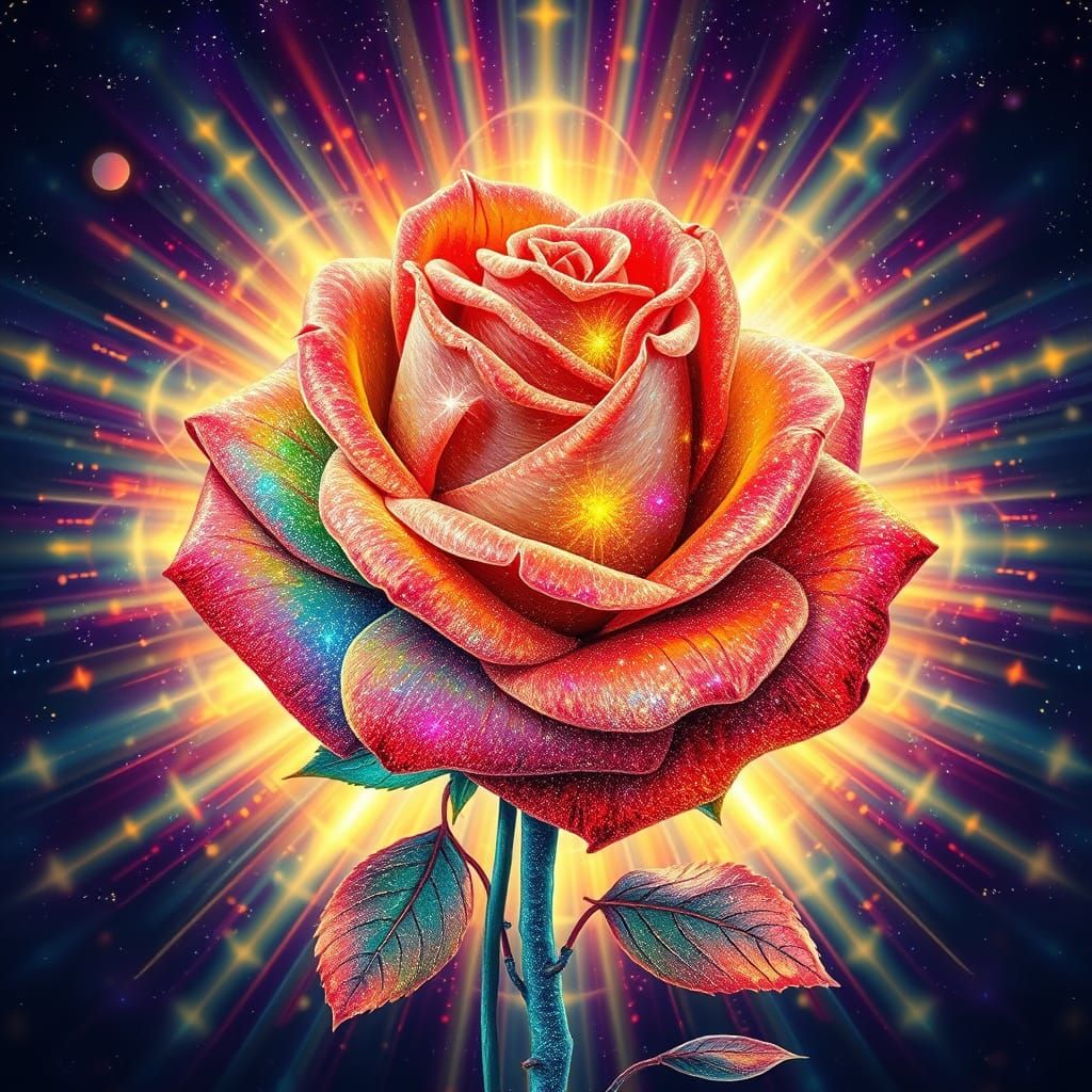 Radiant Rose Bouquet with Cosmic Energy