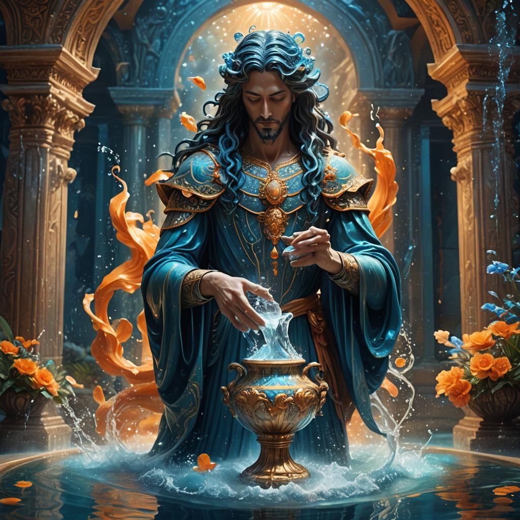 Majestic Aquarius in Dreamlike Digital Art