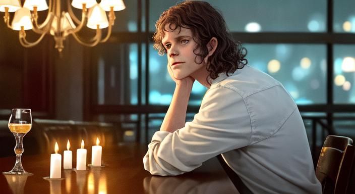 Romantic Alien Dinner: Ripley and Xenomorph in Candlelight