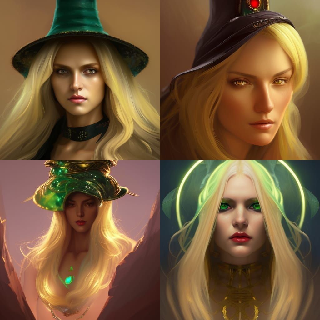 Enchanting Woman with Glowing Eyes in Fantasy Portrait