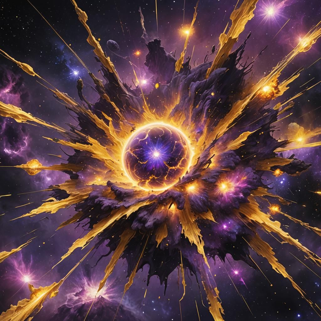 Supernova Explosion in Dark Fantasy Style