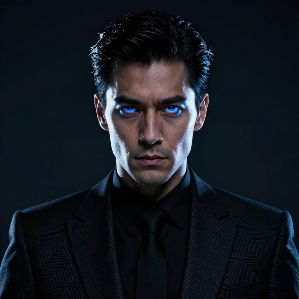 Cinematic Portrait with Dramatic Disc Lighting