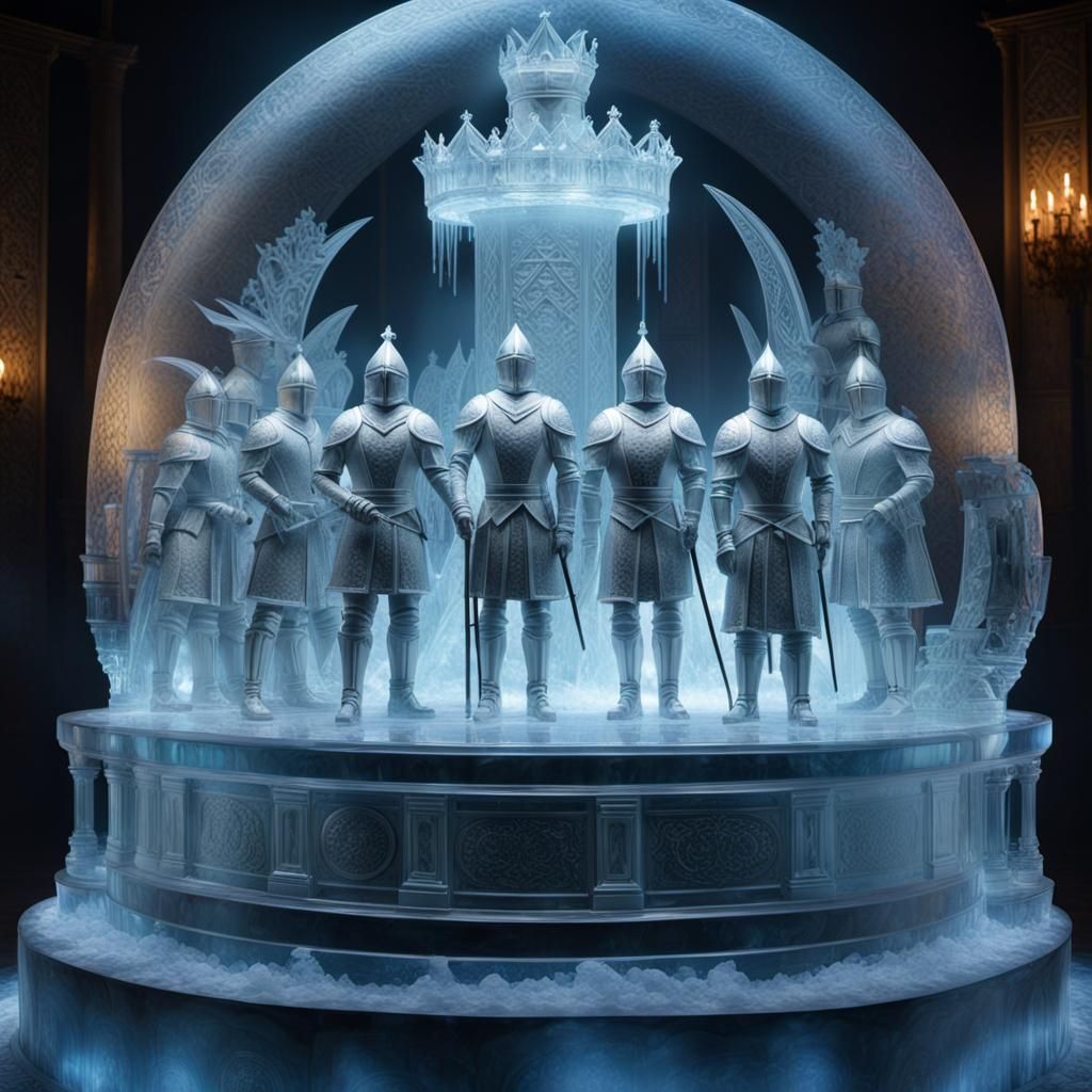 Knights of the Round Table Ice Sculpture