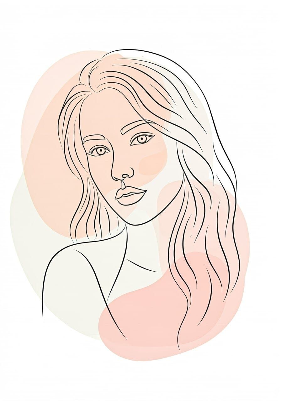 Serene Minimalist Portrait of a Woman in Contemplation