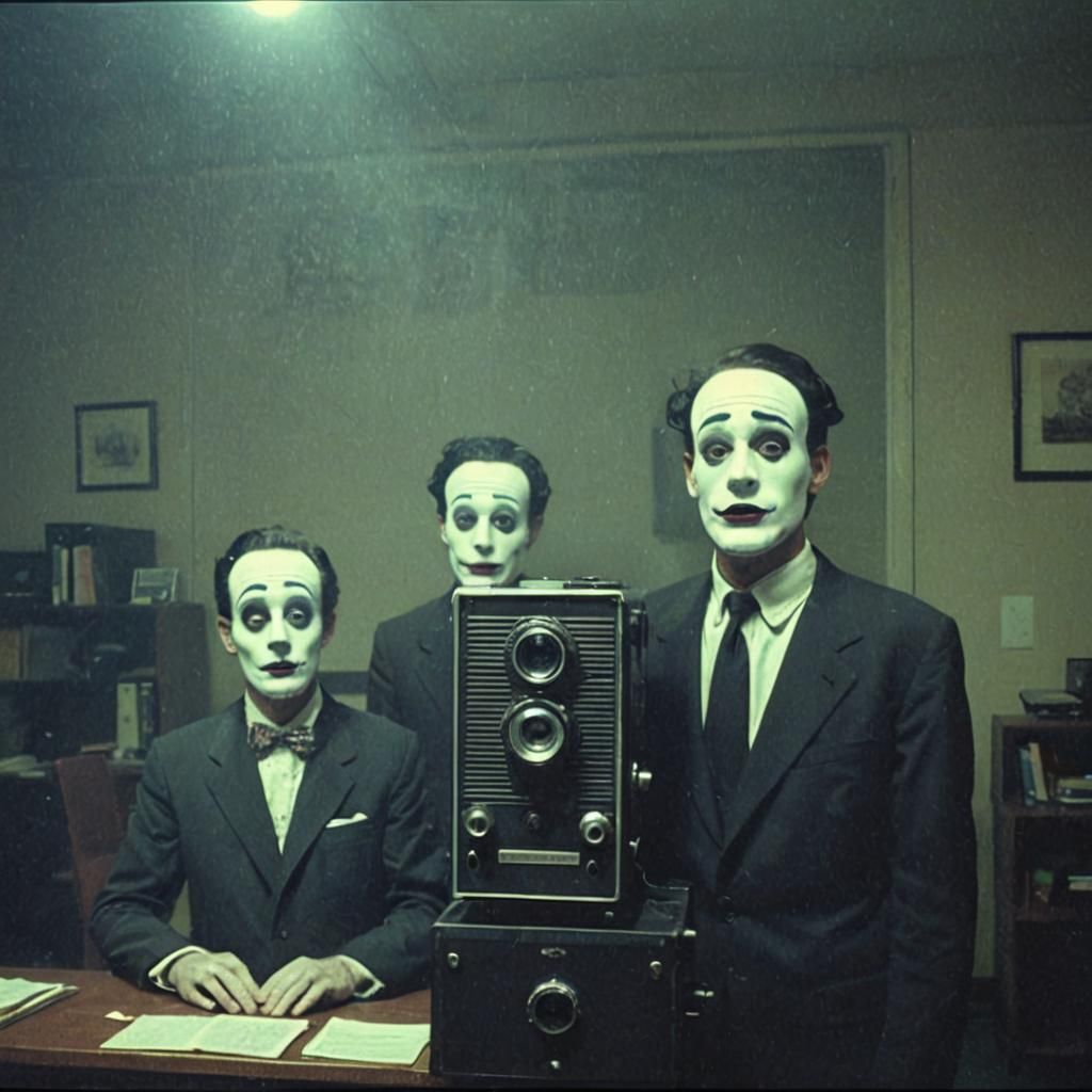 Robotic Mimes in Retro Dreamcore Office
