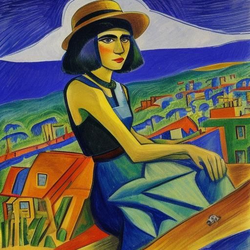 Doodle World Painting in Early 20th Century Style