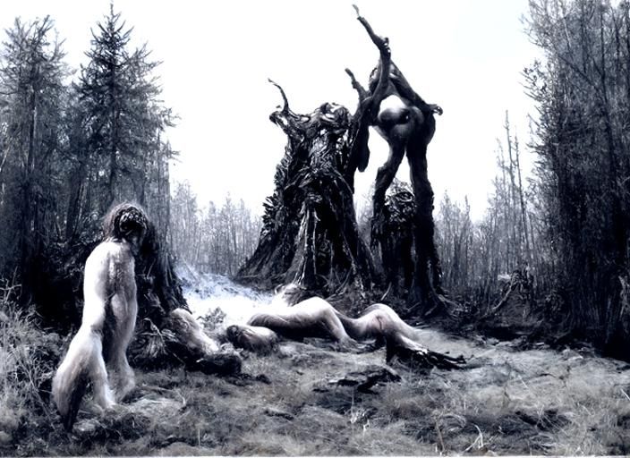 Horrific Ritual in a Dark Forest