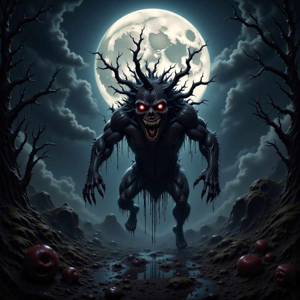 Sinister Creature Emerges Under Full Moon